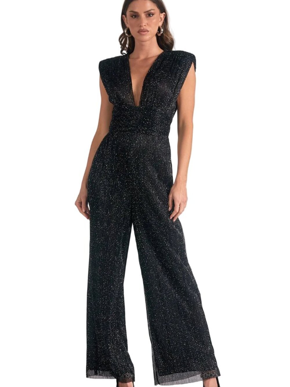 Elan Plunge Sleeveless Jumpsuit